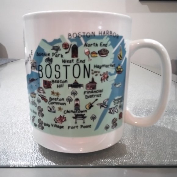 225 5th PTS International MY PLACE Boston Porcelain Coffee Mug Cup G.U.Condition - Picture 1 of 7